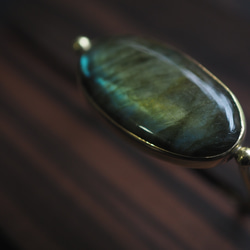 labradorite brass bangle (harusame) 4枚目の画像