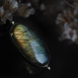 labradorite brass bangle (harusame) 2枚目の画像