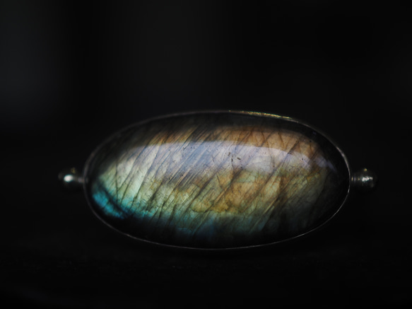 labradorite brass bangle (harusame) 9枚目の画像