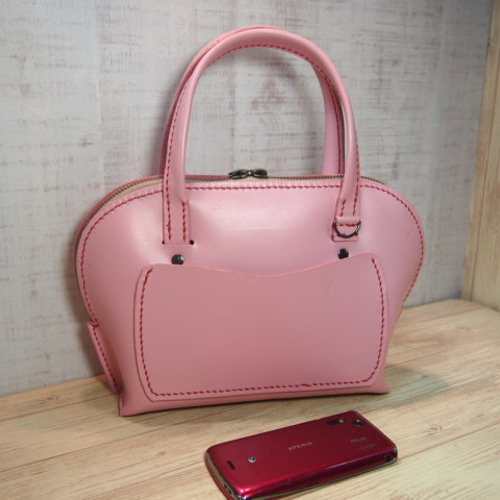 ピンクレザー2WAYバッグ 薄ピンクの2WAYミニ革バッグ 2wayバッグ 『オッカン』 通販