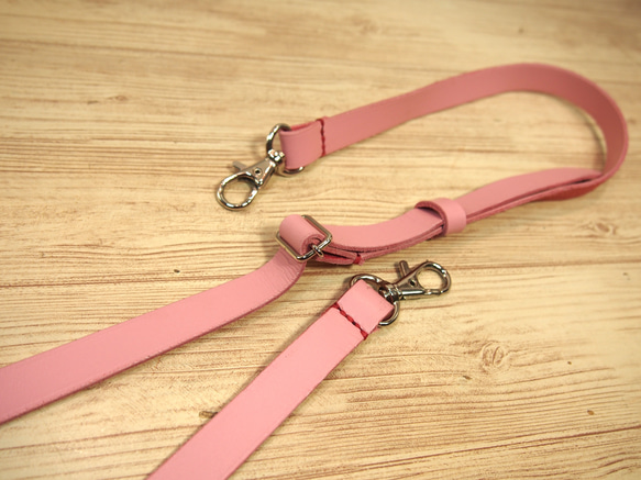 淡いピンクの2WAYミニ革バッグ 10枚目の画像