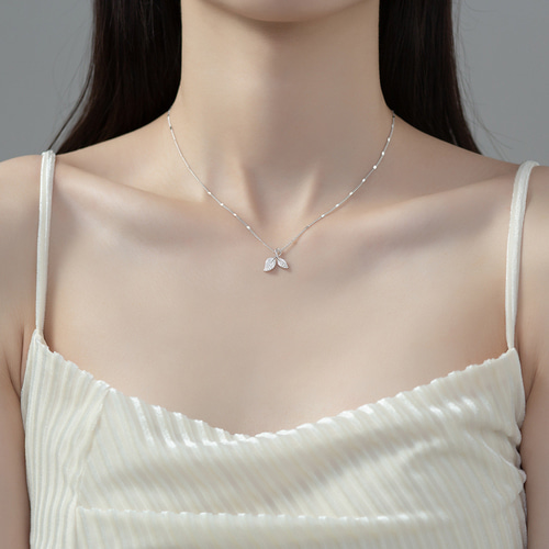 シルバー925 高見え リーフ チャーム ペダント ネックレス silver925 