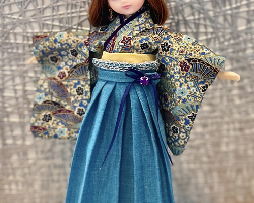 22cmサイズ 1/6ドール 袴のセット【turquoise blue】 おもちゃ 22cmサイズ 1/6ドール 袴のセット【turquoise blue】 おもちゃ