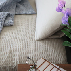 《泉州南部織》ワッフルシーツ(シングル/フラットタイプ) 5枚目の画像