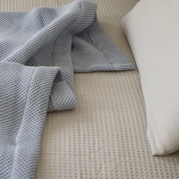 《泉州南部織》ワッフルシーツ(シングル/フラットタイプ) 4枚目の画像