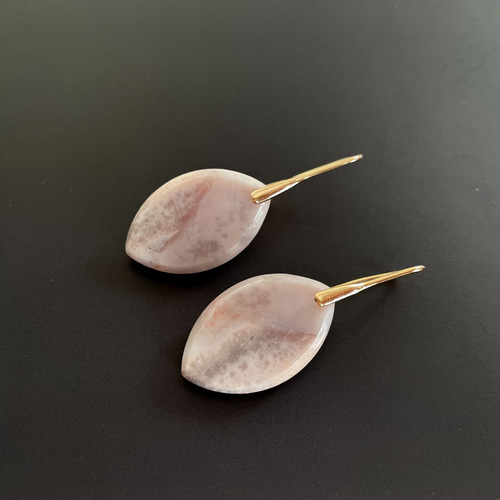 14kgf パープルアゲート ピアス⑤skygray様専用です⭐︎14kgfパープル