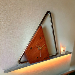 triangle×wall clock(トライアングル×壁掛け時計×アップサイクル) 5枚目の画像