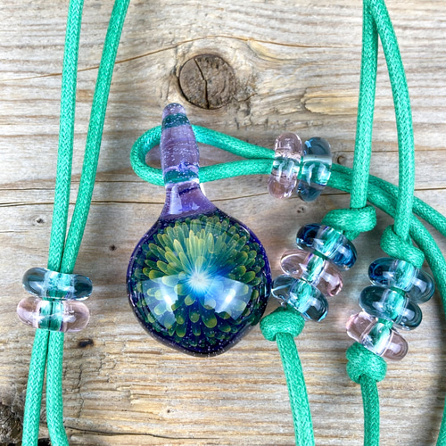 Fume Dot Glass Implosion ボロシリケイトガラスペンダント WITF39