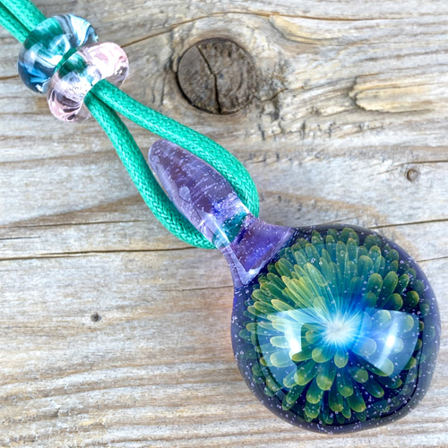 Fume Dot Glass Implosion ボロシリケイトガラスペンダント WITF39