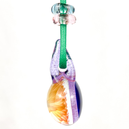 Fume Dot Glass Implosion ボロシリケイトガラスペンダント WITF39