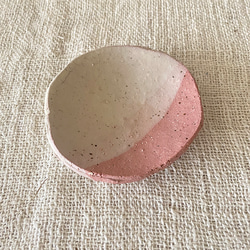 桜色x白　陶器の茶碗と小皿セット*** 「母の日xギフトセット」 3枚目の画像
