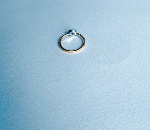 希少 朝×睡蓮の池なバイカラータンザナイト Pt900 K18 ピンキーリング 4枚目の画像