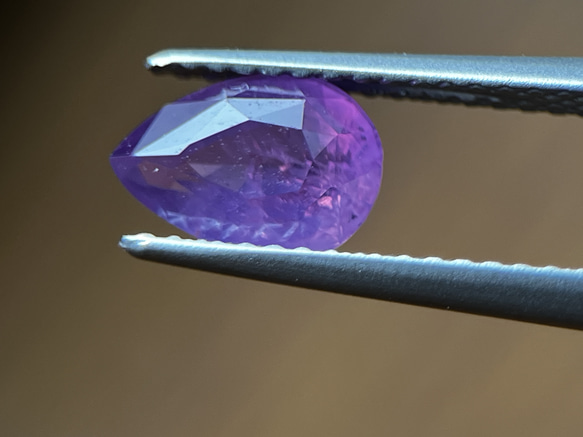 非加熱天然パープルサファイアルース 1.30ct  Natural unheated purple Sapphire 12枚目の画像