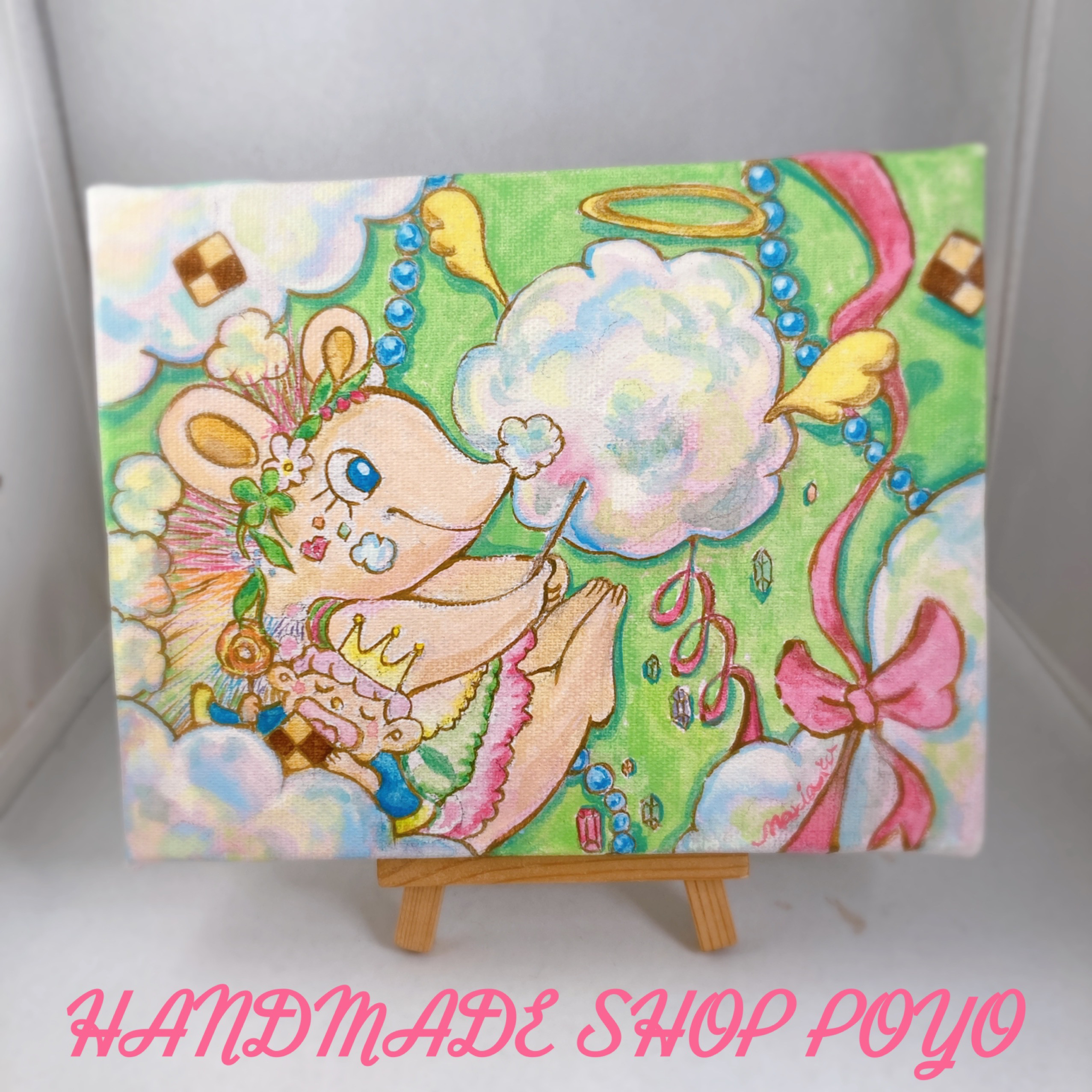 『Cotton candy』水彩画　絵画