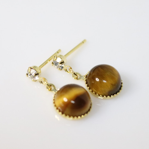 talkative タイガーアイ ピアス タイガーアイピアス - Broid