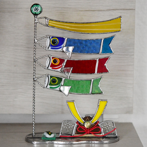 ステンドグラス 鯉のぼりと兜 柏餅 その他インテリア雑貨 もえくる