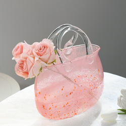 桜色 ピンクの手提げ花瓶 4枚目の画像
