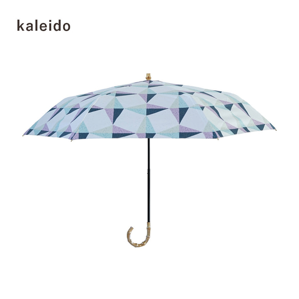 竹ハンドル UVカット折りたたみ傘 kaleido 紫外線99.9%カット 164006 晴雨兼用 日傘 雨傘 カレイド 20枚目の画像