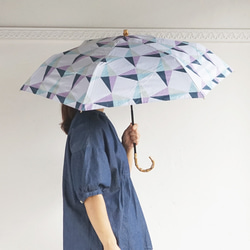 竹ハンドル UVカット折りたたみ傘 kaleido 紫外線99.9%カット 164006 晴雨兼用 日傘 雨傘 カレイド 13枚目の画像