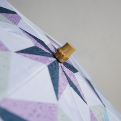 竹ハンドル UVカット折りたたみ傘 kaleido 紫外線99.9%カット 164006 晴雨兼用 日傘 雨傘 カレイド 18枚目の画像