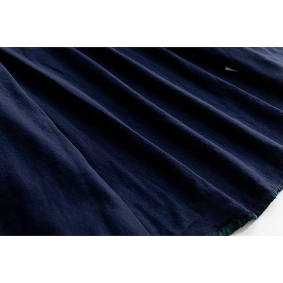 ブラックウォッチ長袖シャツ　柔らかい100％コットンダブルガーゼ格子シャツ S-XLサイズ　L340 9枚目の画像