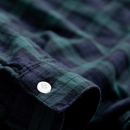 WIRROW ブラック 長袖シャツ WIRROW｜ウィロウ｜Cotton linen stand collar shirt｜siz