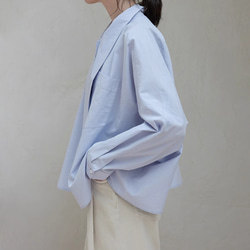 オリジナルデザイン　春のシャツブラウス  ポケット付き 9枚目の画像