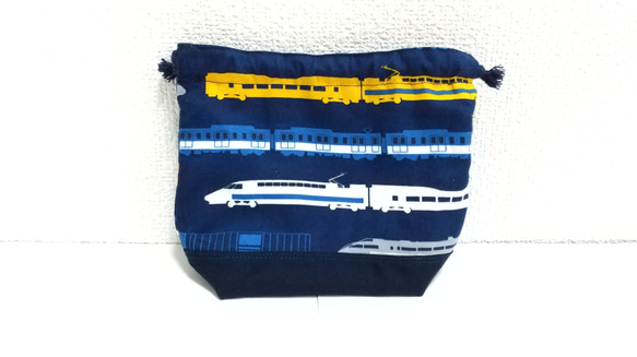 電車A（紺）お弁当袋・コップ袋セット 10枚目の画像