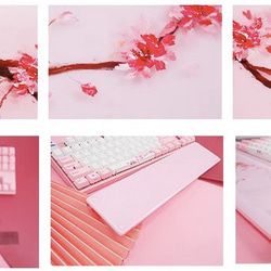 ハンドメイド 桜の花 パームレスト 手作り リストレスト アームレスト レジンアート キーボード PC 誕生日 記念日 6枚目の画像