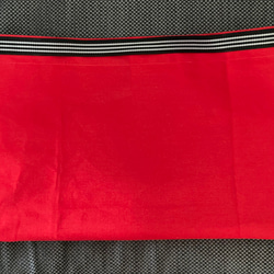 真っ赤な帆布バッグ　エコバッグ 2枚目の画像
