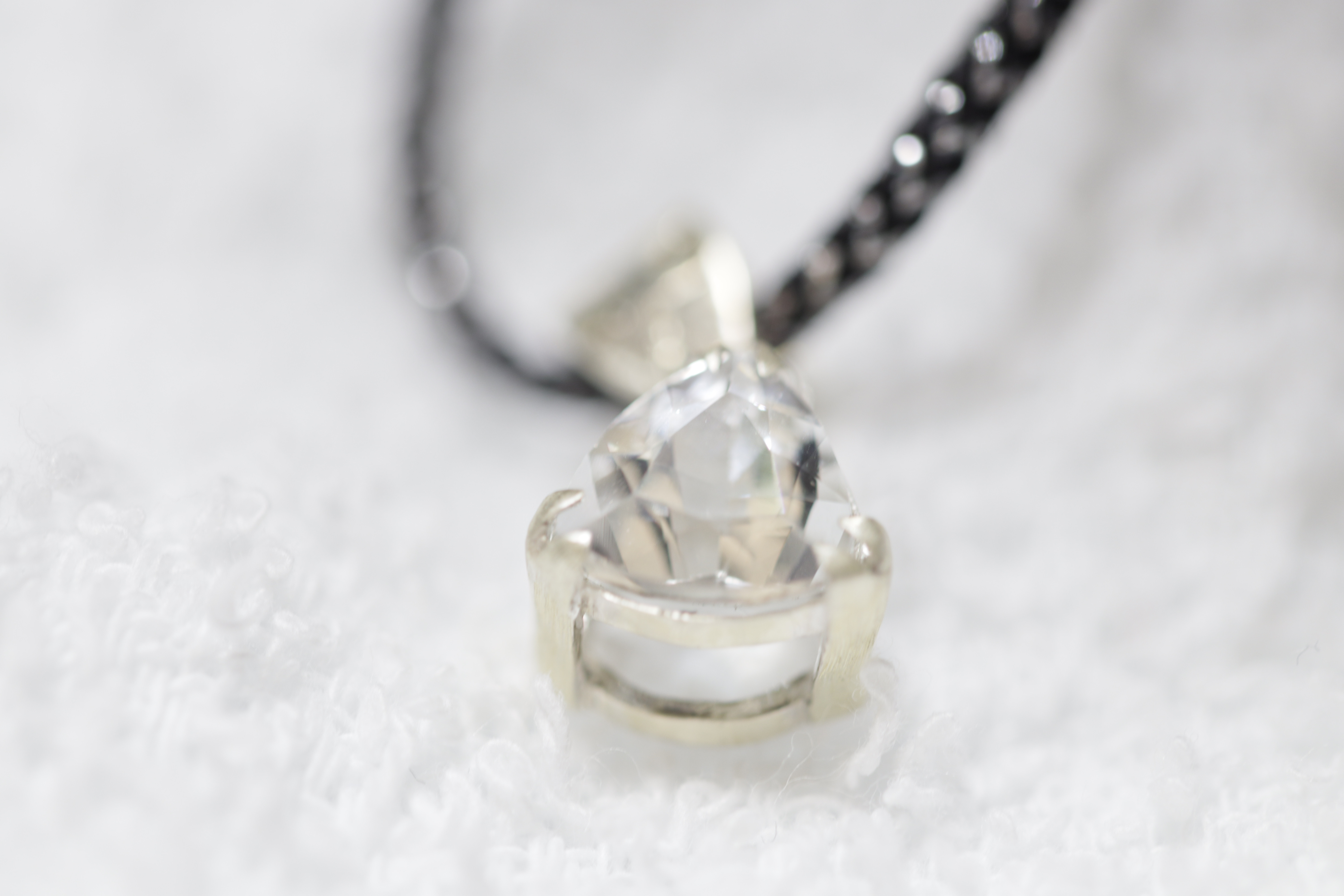 ホワイトトパーズのペンダントトップ950シルバー Zakkano