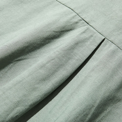 ★樣品僅售1件★棉麻洋裝 Marueli 洋裝 短袖 苦澀 暗淡 淺綠色 210705-7 第9張的照片