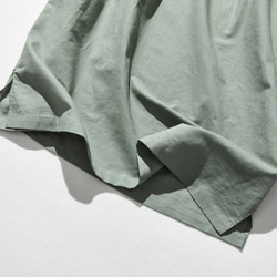 ★樣品僅售1件★棉麻洋裝 Marueli 洋裝 短袖 苦澀 暗淡 淺綠色 210705-7 第5張的照片