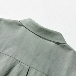 ★樣品僅售1件★棉麻洋裝 Marueli 洋裝 短袖 苦澀 暗淡 淺綠色 210705-7 第8張的照片