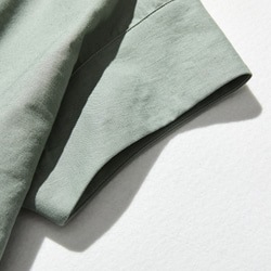 ★樣品僅售1件★棉麻洋裝 Marueli 洋裝 短袖 苦澀 暗淡 淺綠色 210705-7 第3張的照片