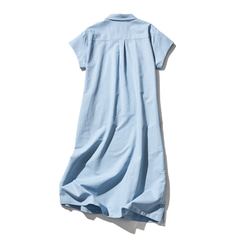 ★樣品只販售1件★棉麻洋裝Marueli洋裝短袖漂亮亮藍色210705-9 第7張的照片