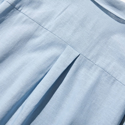 ★樣品只販售1件★棉麻洋裝Marueli洋裝短袖漂亮亮藍色210705-9 第10張的照片