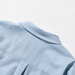 ★樣品只販售1件★棉麻洋裝Marueli洋裝短袖漂亮亮藍色210705-9 第8張的照片