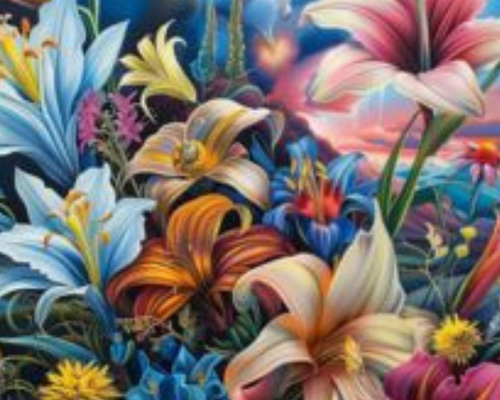 色彩の花（1/5）A4サイズ その他アート k.1sei 通販 17469740｜Creema