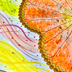 【一点もの】オシャレでユニークな蓮の葉ハッピーアート: The beauty of lotus leaf.葉無しタイプ 7枚目の画像