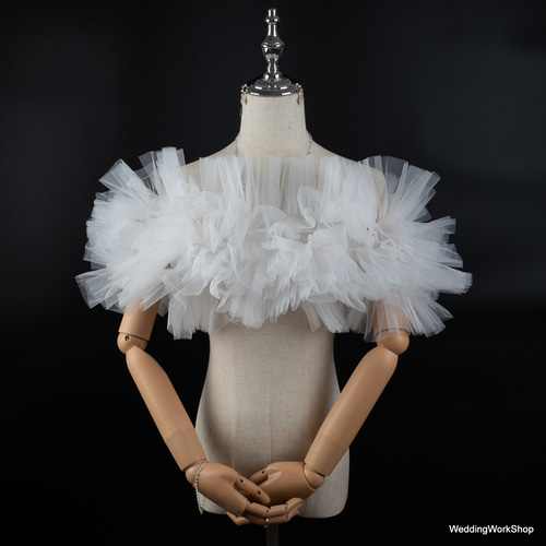 大好きな オーダーメイド ウェディングドレス ホワイト ソフトチュール