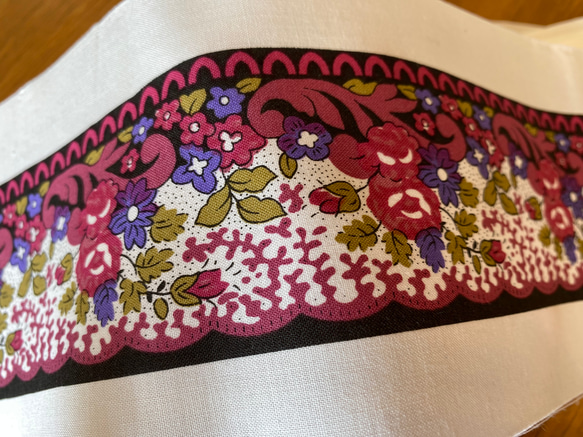 新入荷！フランスより『SOULEIADO 　ソレイアード社　ギャロンテープ　6㎝巾　ピンク』～100㎝単位でカット～ 3枚目の画像