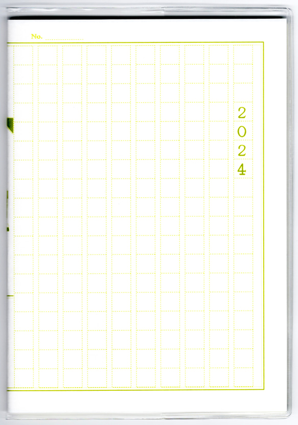 4月始まり 2024年 文豪目白原稿用紙 スケジュール手帳 イラストカバー2枚 栞付き B6 全48ページ 辰年 5枚目の画像