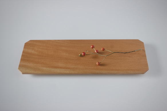 wooden tray 樺の長皿 24cm 1枚目の画像