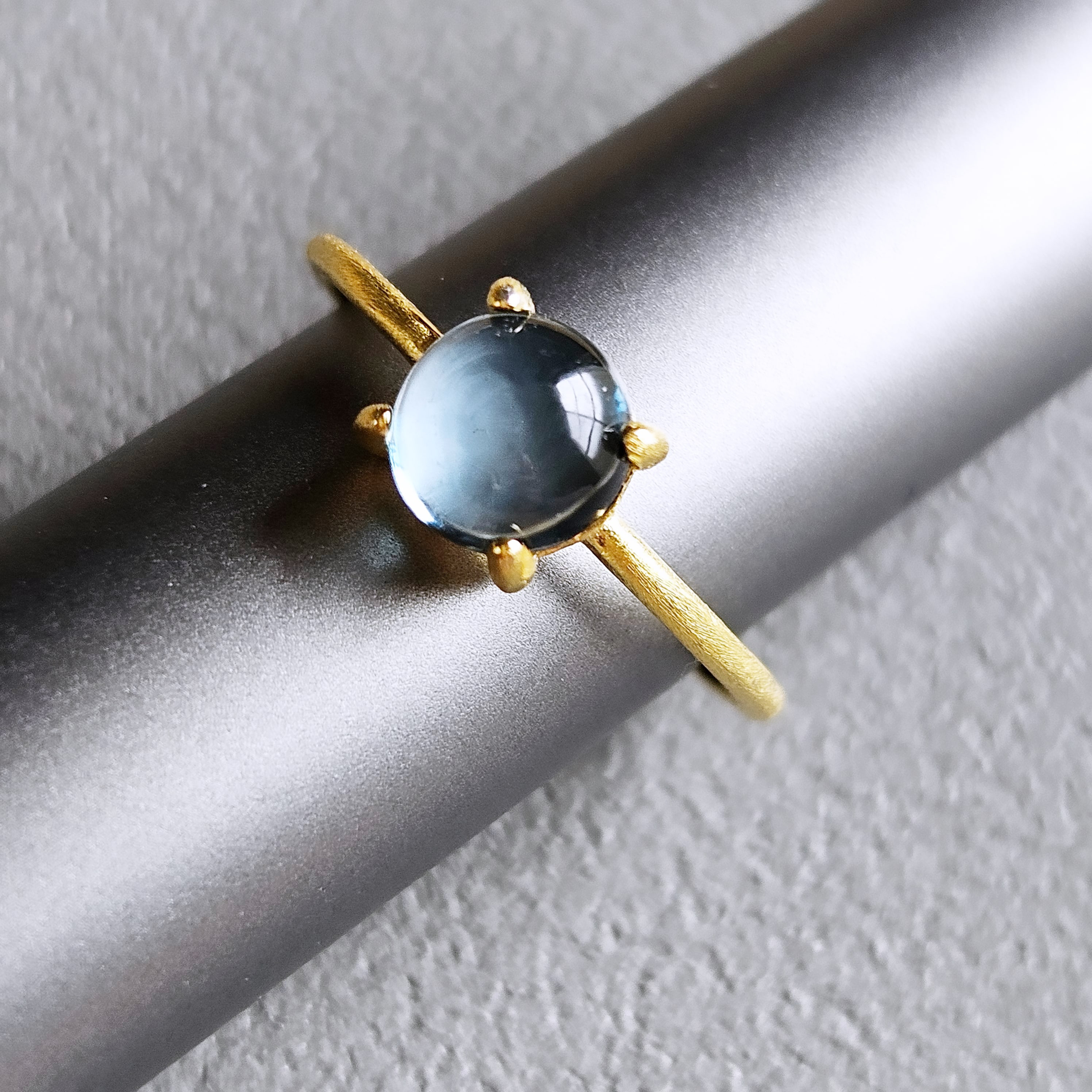 天然石リング　ロンドンブルートパーズAAA　7号 / 9号 / 11号