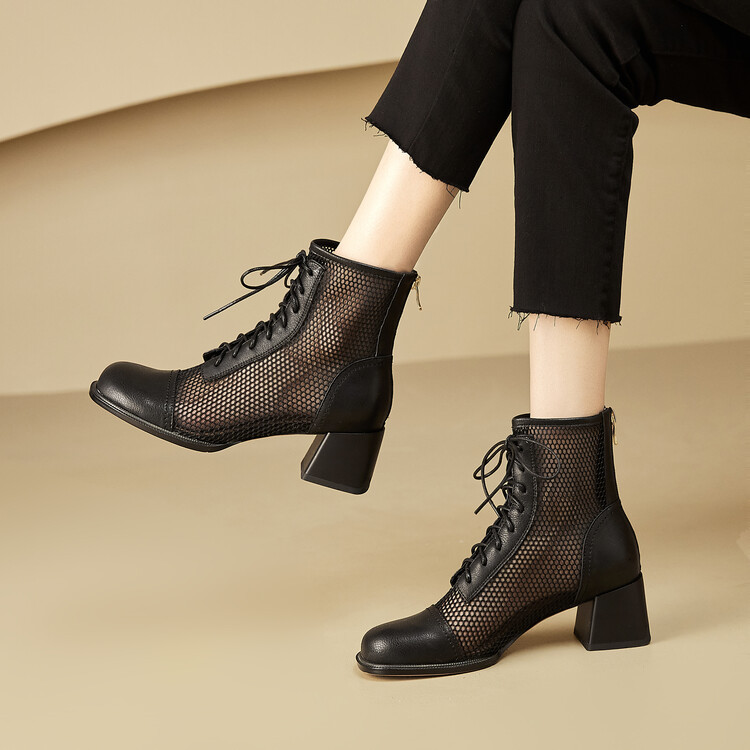 ★24春夏新作★本革 オリジナル商品　夏でも履けるブーツ サンダル レディース 22～26サイズ  CZZ374