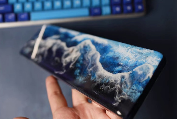 ハンドメイド 深海 パームレスト 手作り リストレスト アームレスト レジンアート キーボード PC 誕生日 記念日 幅約 mm長さ約 mm 円長さ約 誕生日 深海 記念日 クリスマス シンプル 母の日 人気