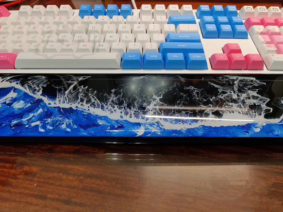 ハンドメイド 深海 パームレスト 手作り リストレスト アームレスト レジンアート キーボード PC 誕生日 記念日 幅約 mm長さ約 mm 円長さ約 誕生日 深海 記念日 クリスマス シンプル 母の日 人気