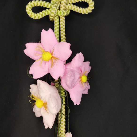 【吊るし飾り】桜の一本吊るし飾り 3枚目の画像