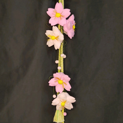 吊るし飾り】メジロと桜の吊るし飾り その他置物 Craft-House-Risuky